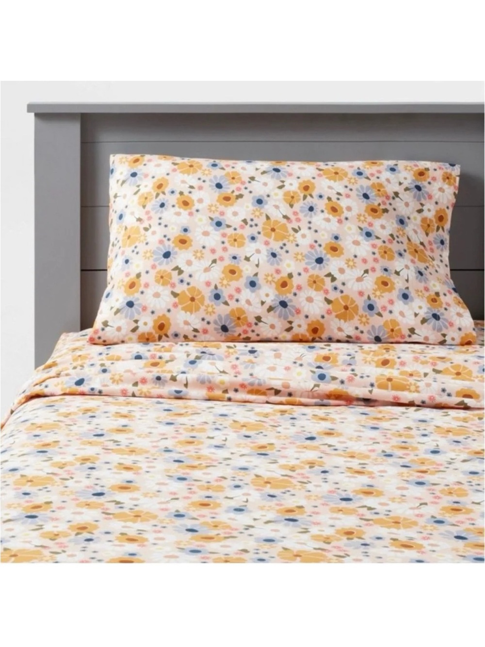 Pillowfort FULL Vintage Floral Print Flowers Cotton Kids' Sheet Set - Target NEW